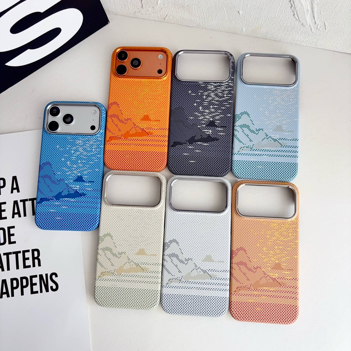 Textured Colour Magnetic Carbon Fiber Case for iPhone