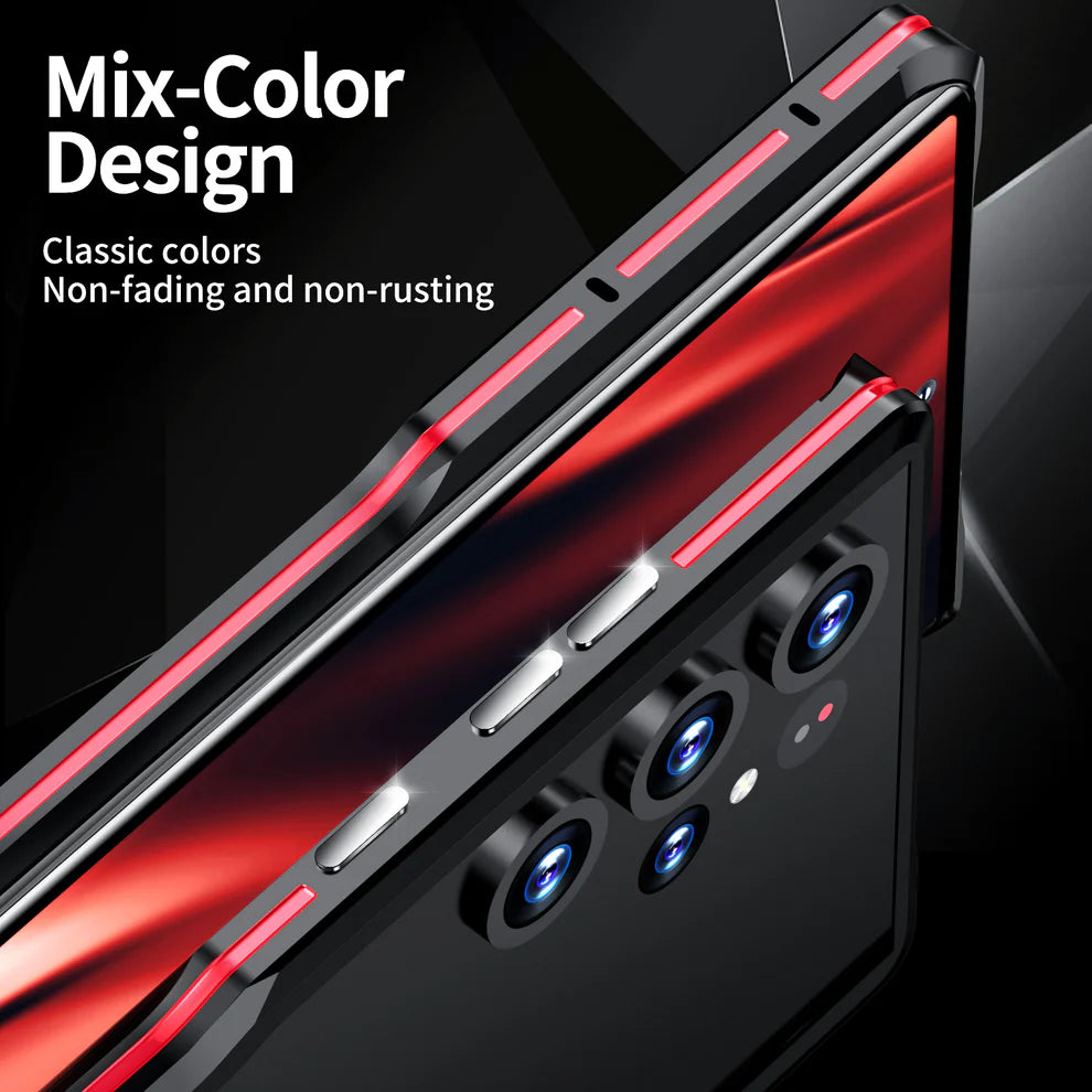 Anti-drop Bumper Samsung Case With Metal Frame Screw Lock