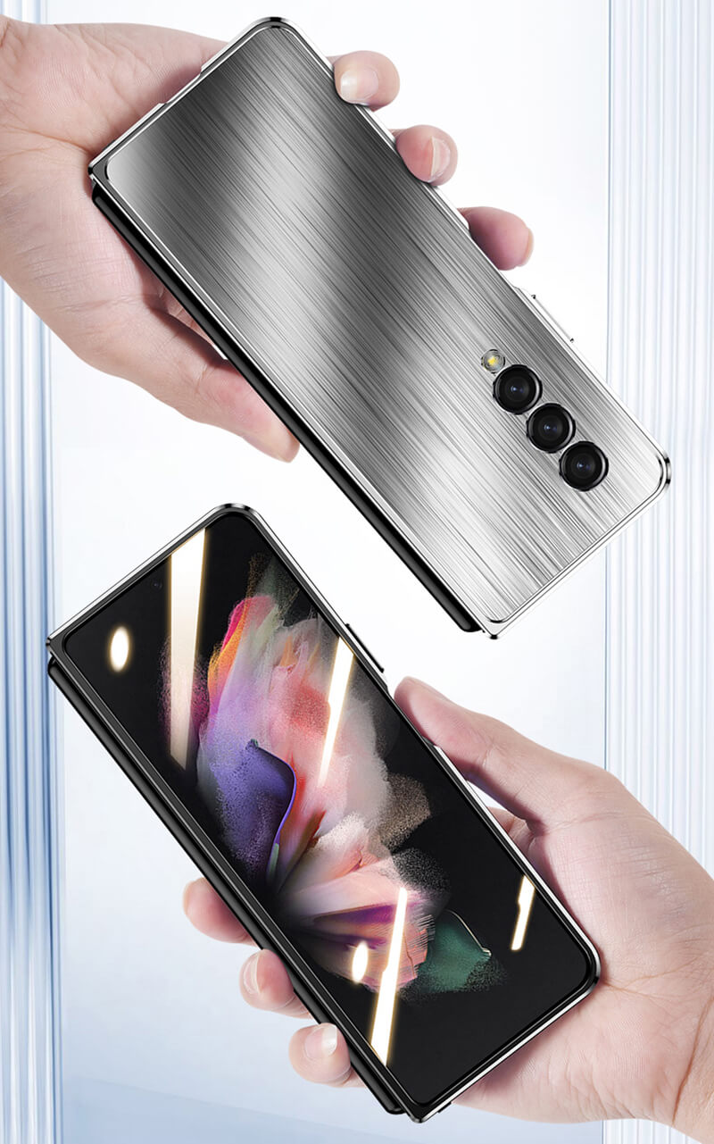 Brushed Metal Case For Samsung Fold