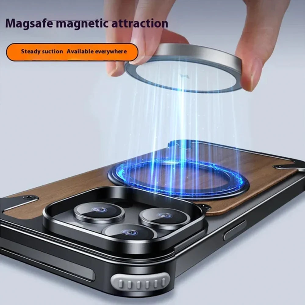 Auriglo Walnut Lens Protection - iPhone Case