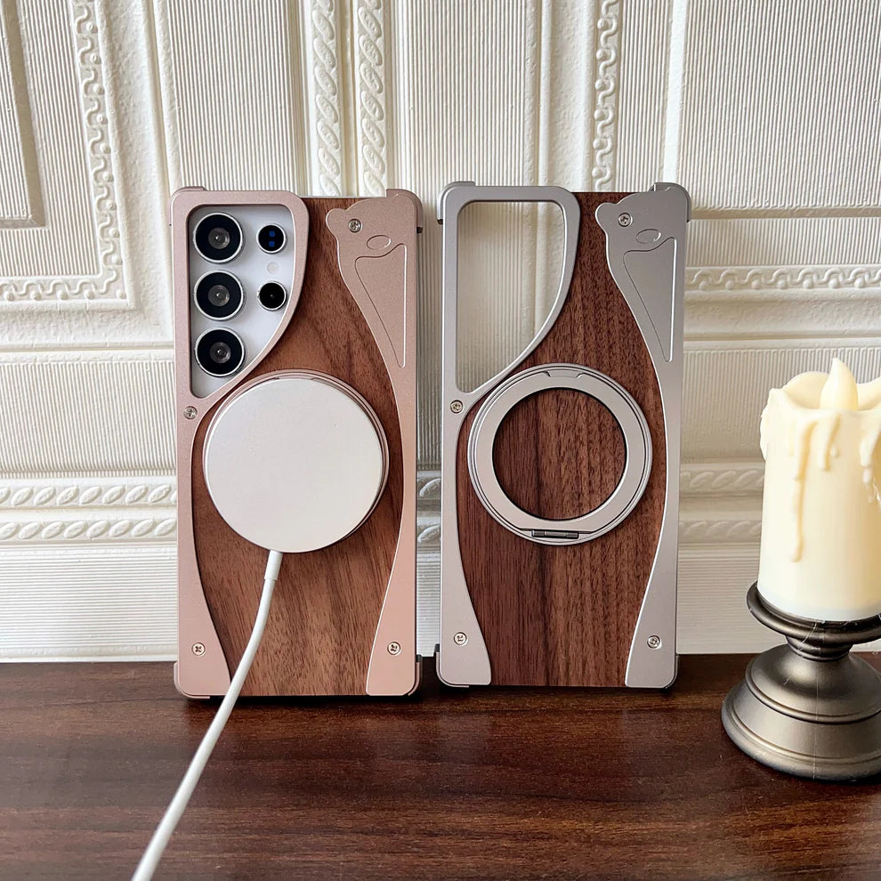 WoodMetalBlend Case With Stand