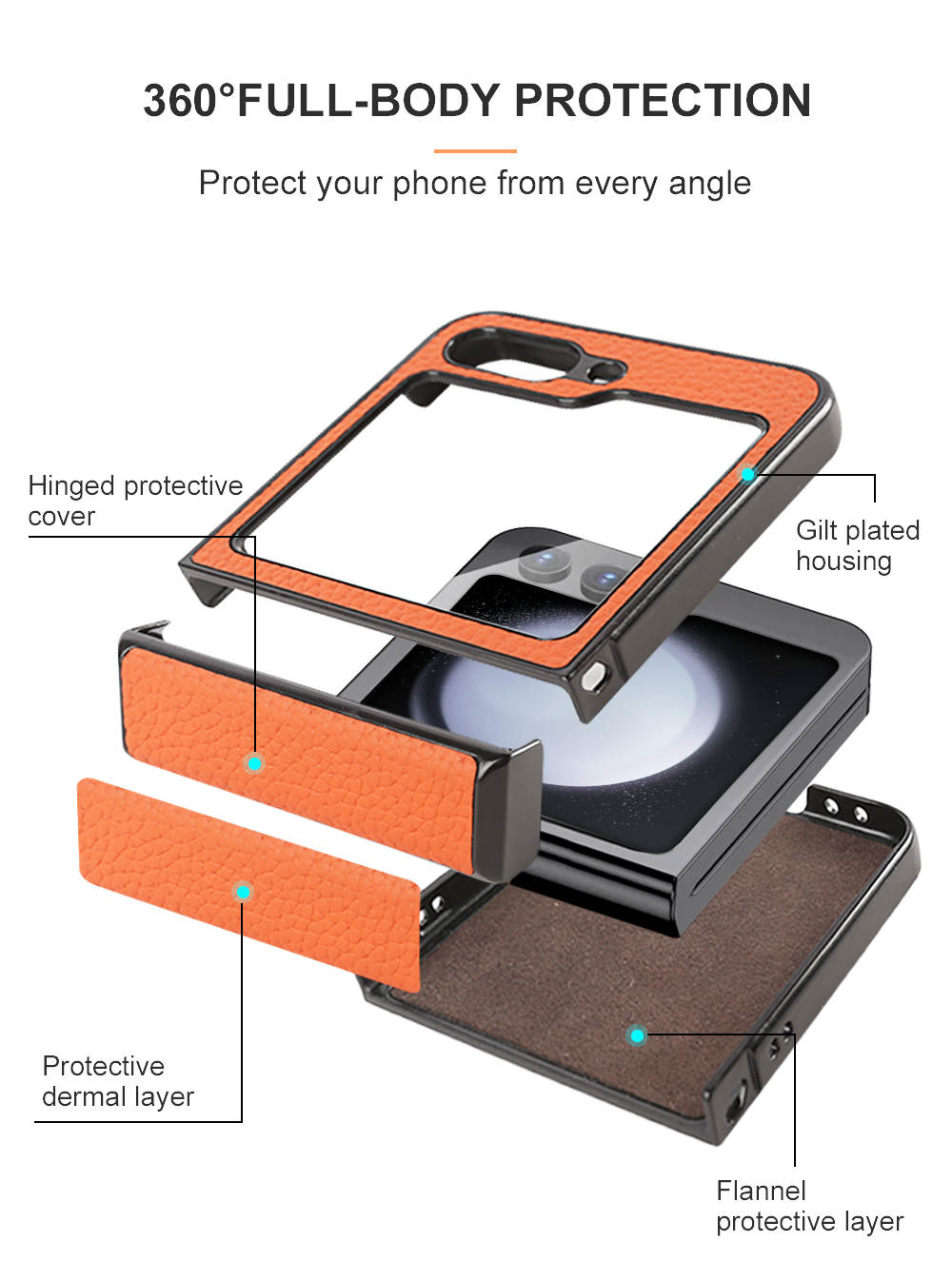 Luxury Real Leather Folding Flip Series Case For Samsung (Lychee Pattern)