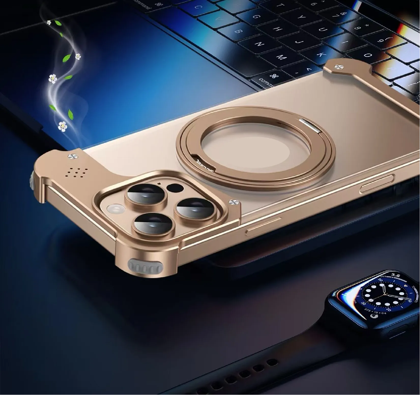 Aroma Transparent Metal Case For iPhone