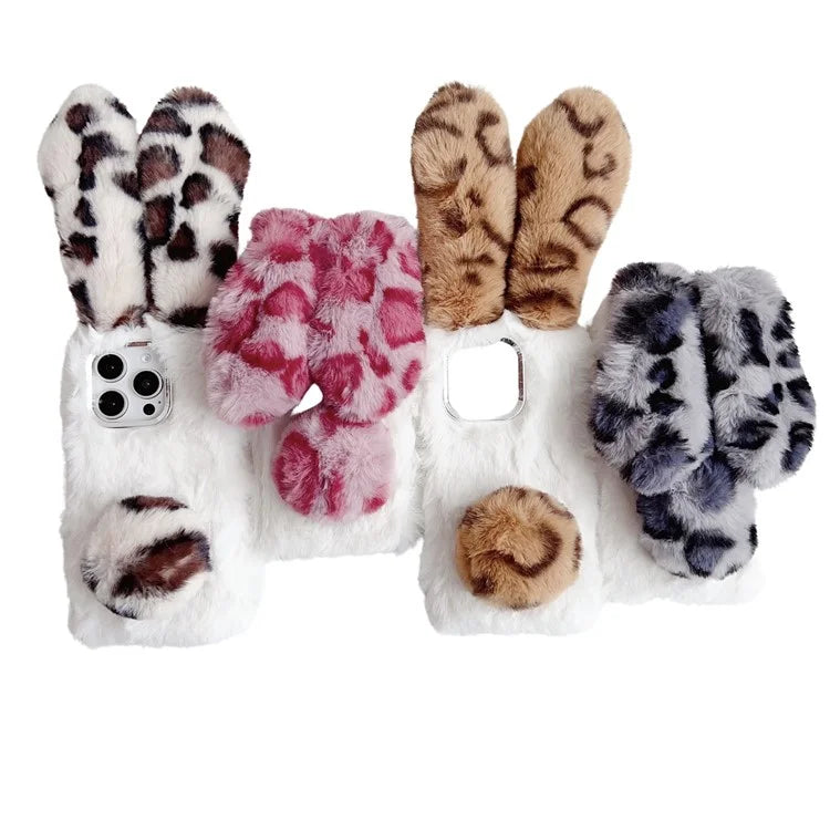 Bunny Ears Fluffy Furry Case For iPhone