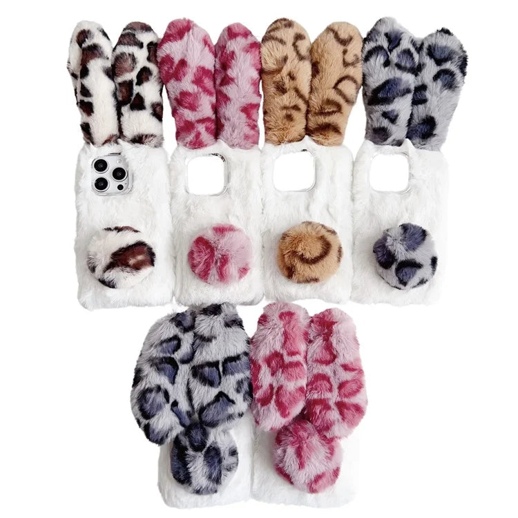 Bunny Ears Fluffy Furry Case For iPhone