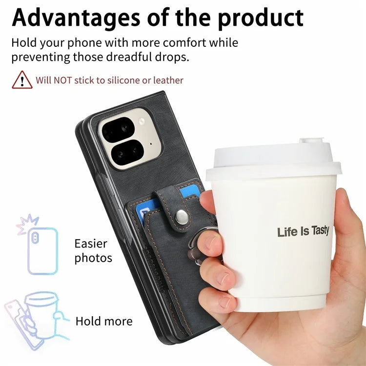 Leather+PC Non-Slip Protective Case With Card Slots For Google