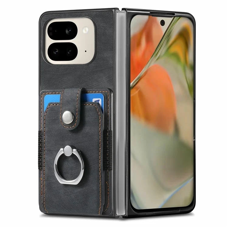 Leather+PC Non-Slip Protective Case With Card Slots For Google