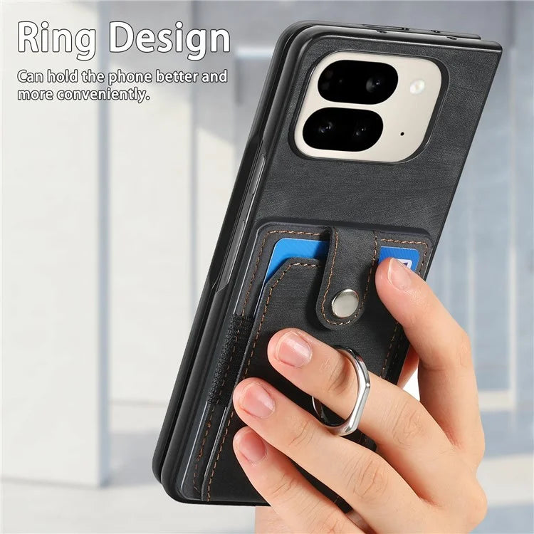 Leather+PC Non-Slip Protective Case With Card Slots For Google