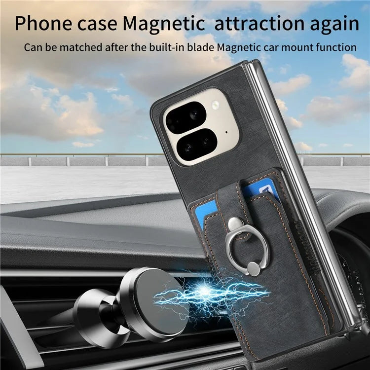 Leather+PC Non-Slip Protective Case With Card Slots For Google