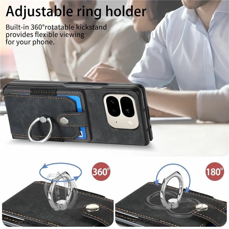 Leather+PC Non-Slip Protective Case With Card Slots For Google