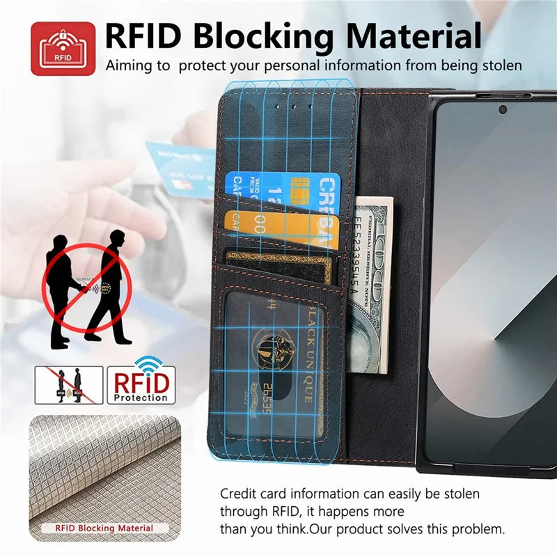 ZipperDetachable Flip Case For Samsung Fold