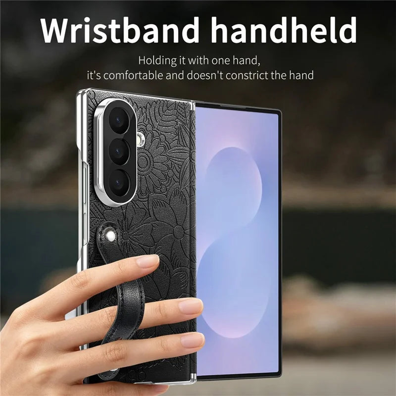Pattern Leather Case For Samsung Fold
