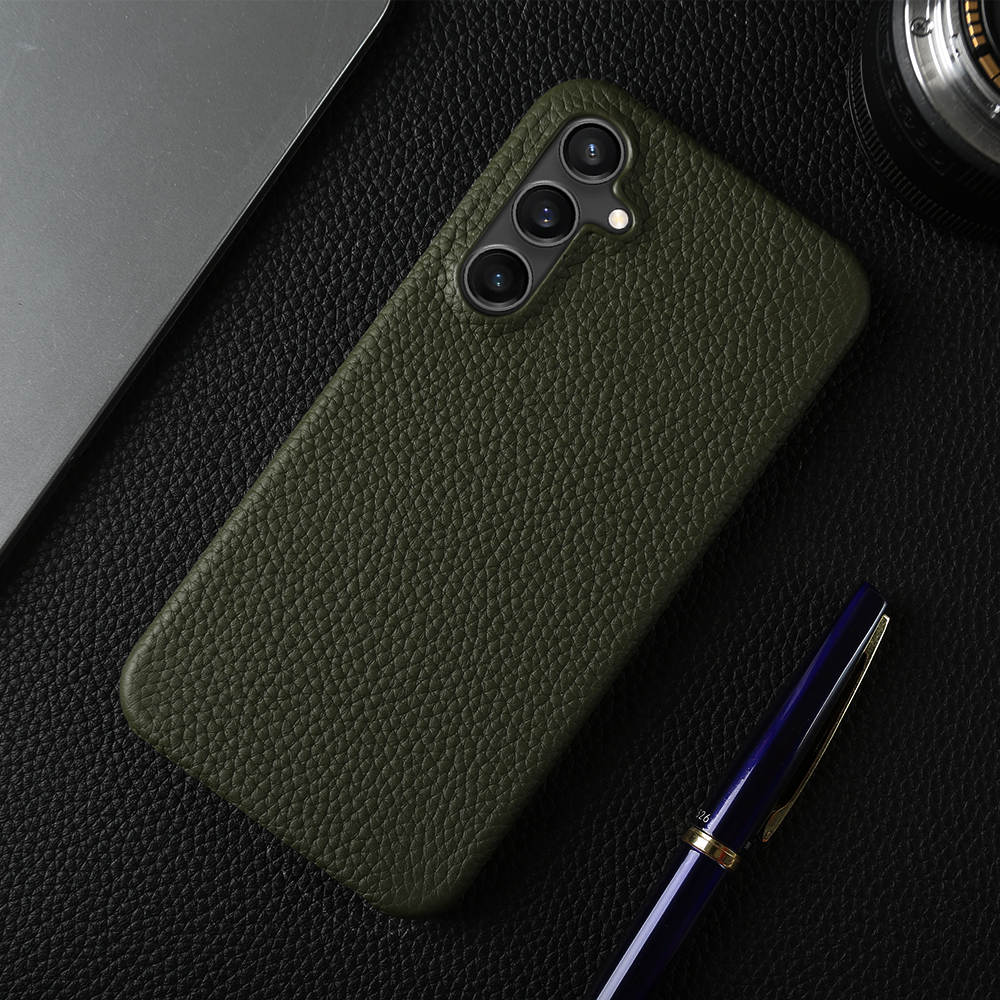 Luxury Real Leather S Series Phone Case For Samsung Z Fold (Lychee Pattern)