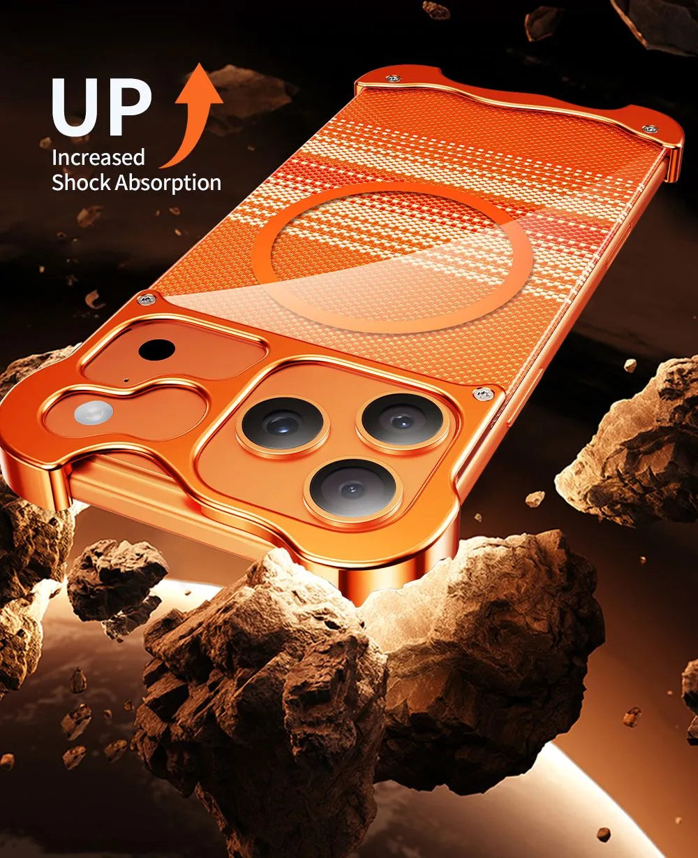 Shiny Kevlar Design Metal Case For iPhone