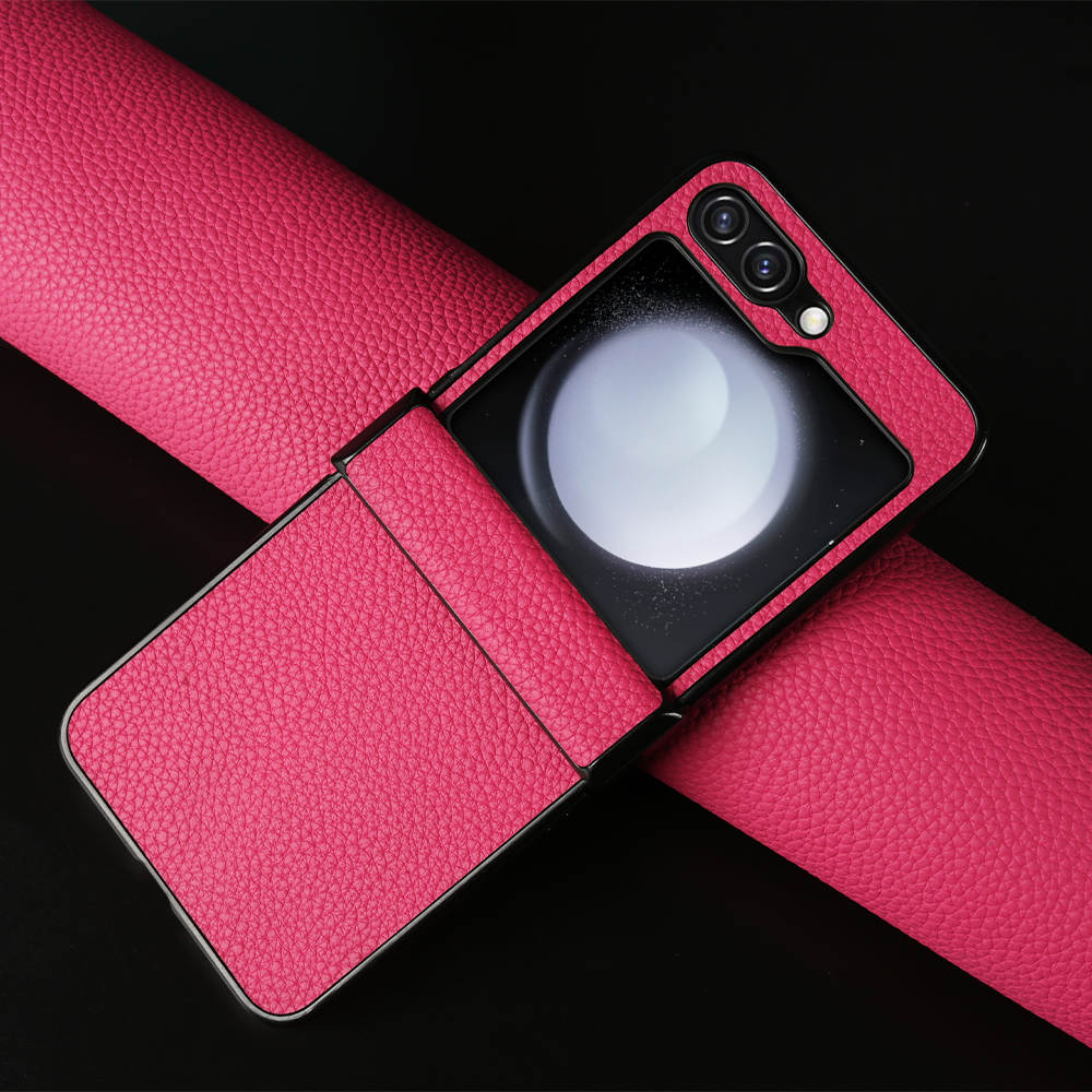 Luxury Real Leather Folding Flip Series Case For Samsung (Lychee Pattern)