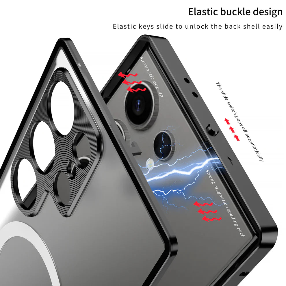 Acrylic Back With Metal Bumper Shell For Samsung