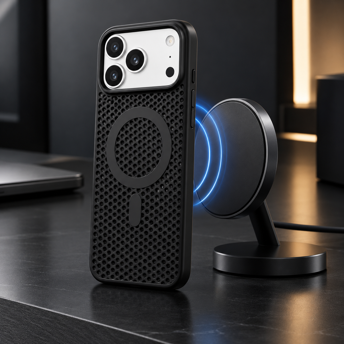 Perforated Magnetic Phone Case for iPhone