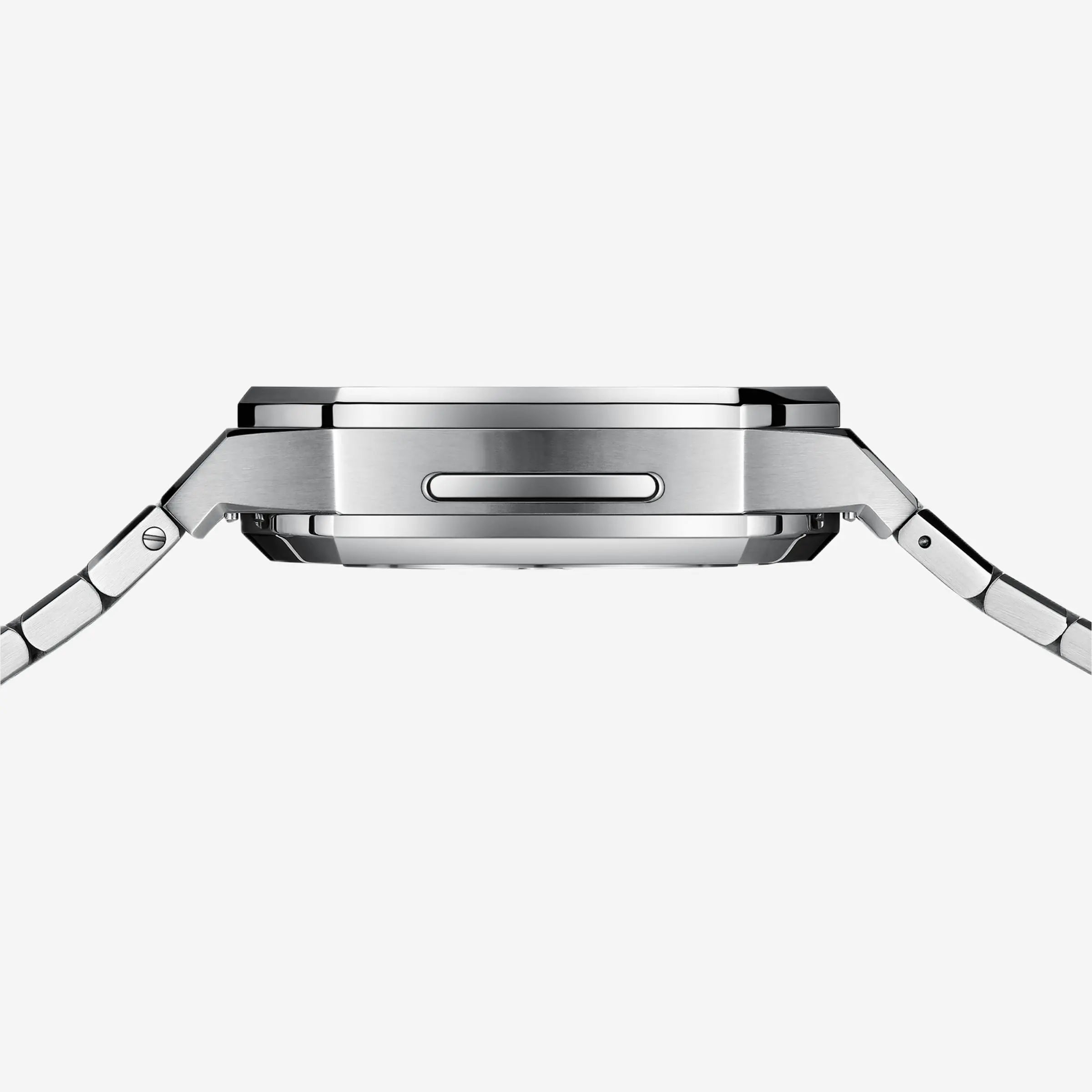 Auriglo Style Luxury Stainless Steel Case with Metal Belt (45MM)-Silver