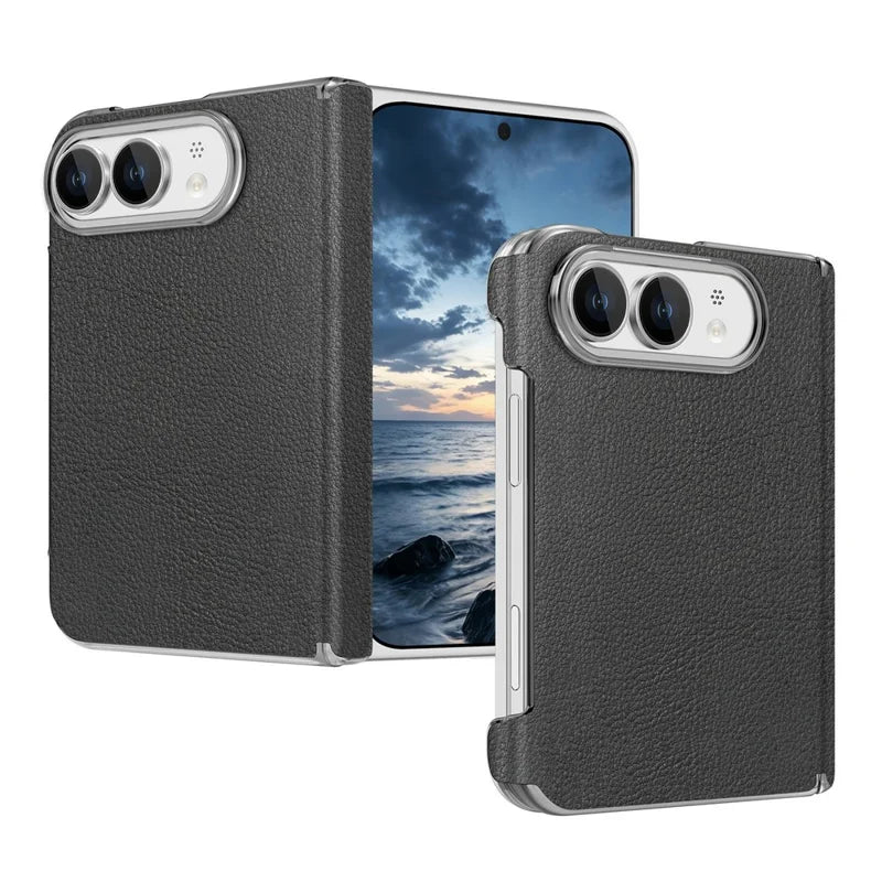 Hard PC PU Leather Case For iPhone Duo