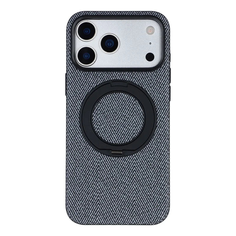 Herringbone Magnetic Ring Stand Case for iPhone