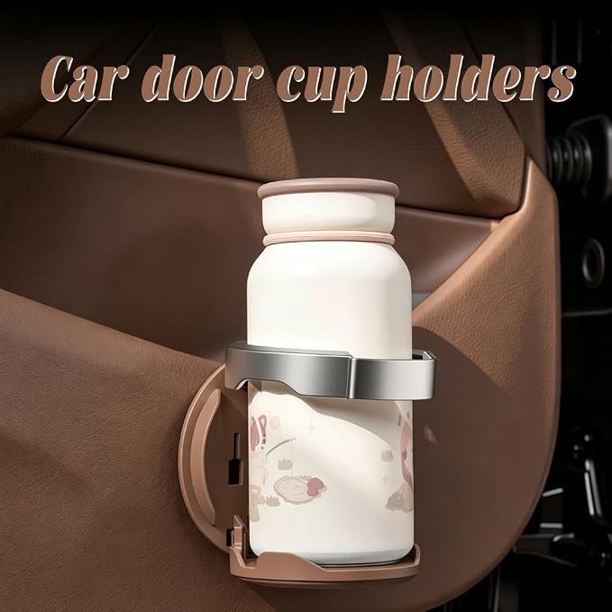 Compact Interior Car Door Cup & Bottle Holder