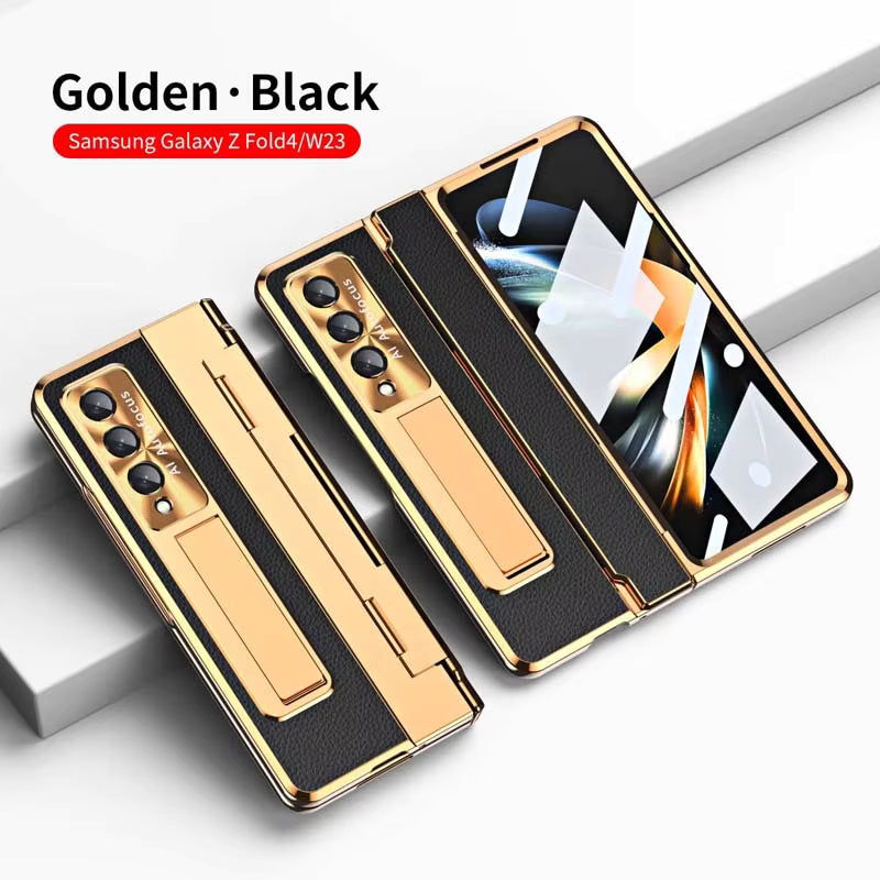 LeatherHinge Case For Samsung Fold