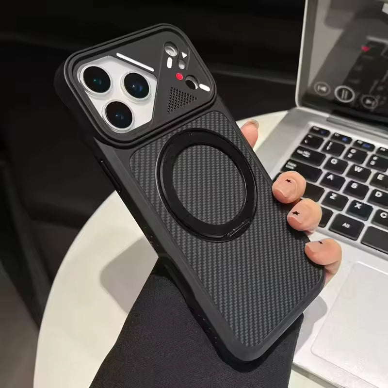 Carbon Fiber Ringstand Case for iPhone