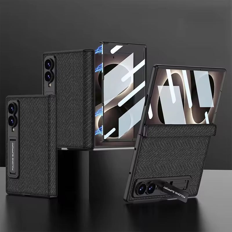 CarbonPattern Kickstand Case For Samsung Fold