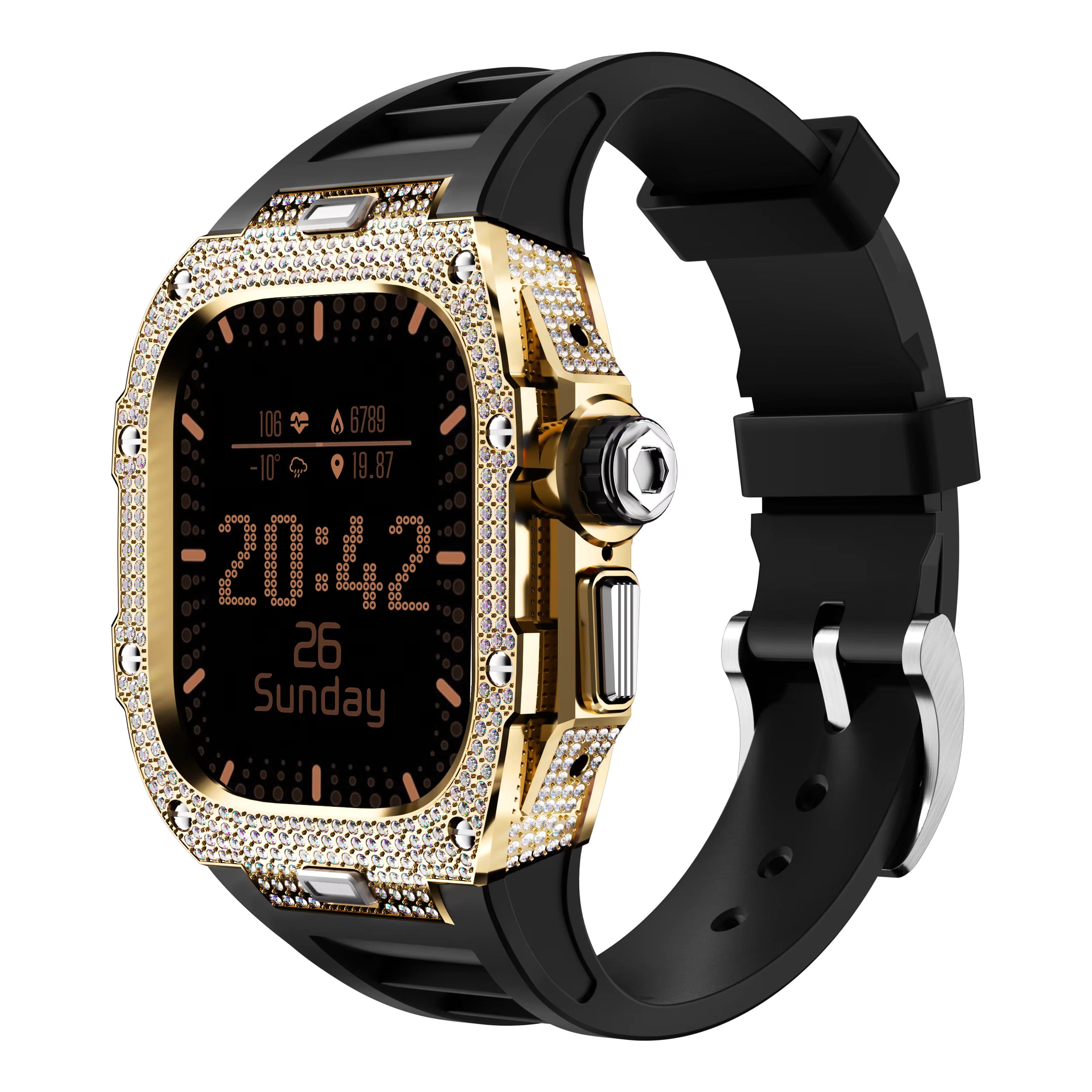 Full Dimond Studded Watch Case 49MM