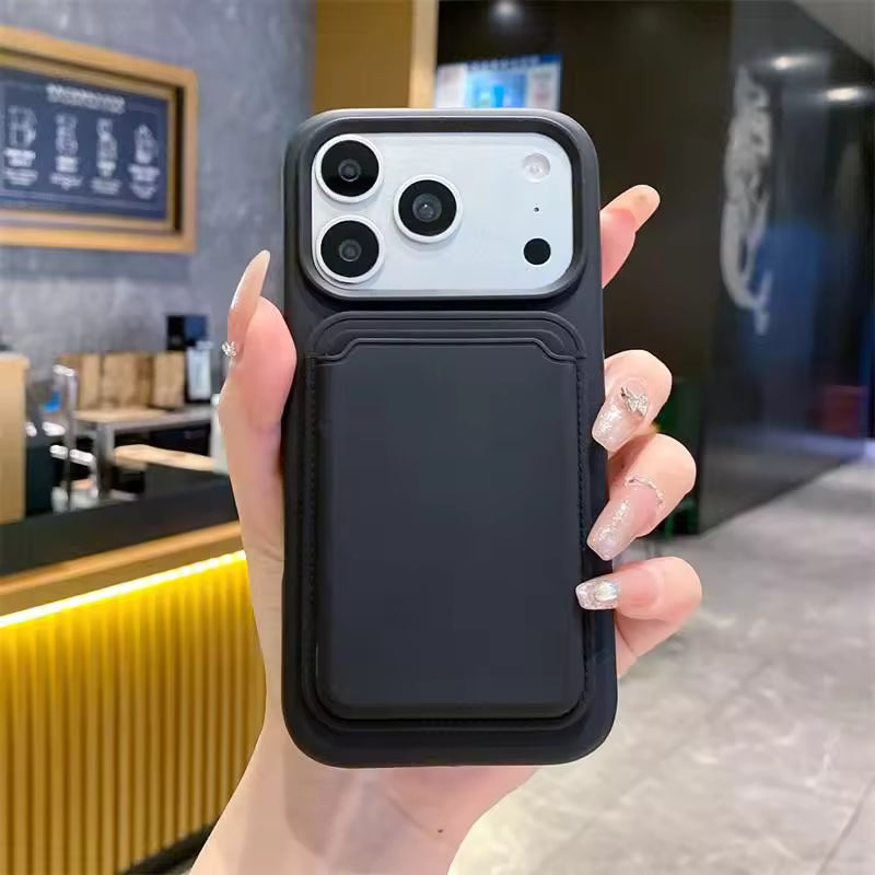 Magnetic PU Case With Detachable Card Holder for iPhone