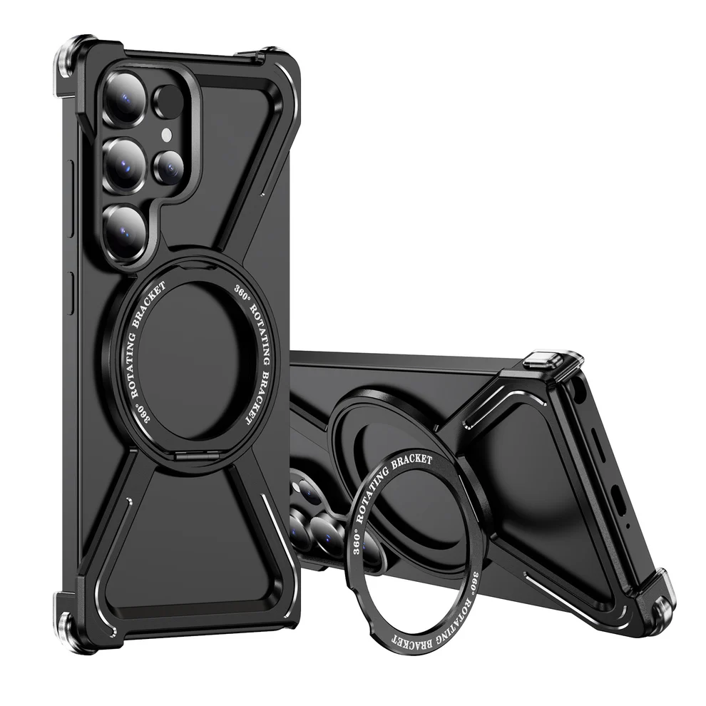 ZX Metal Case With 360 Rotating Stand For Samsung