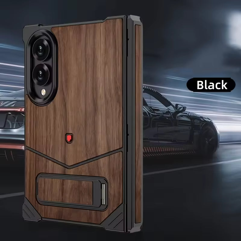 Wooden SnapFit Design Case For Samsung Fold