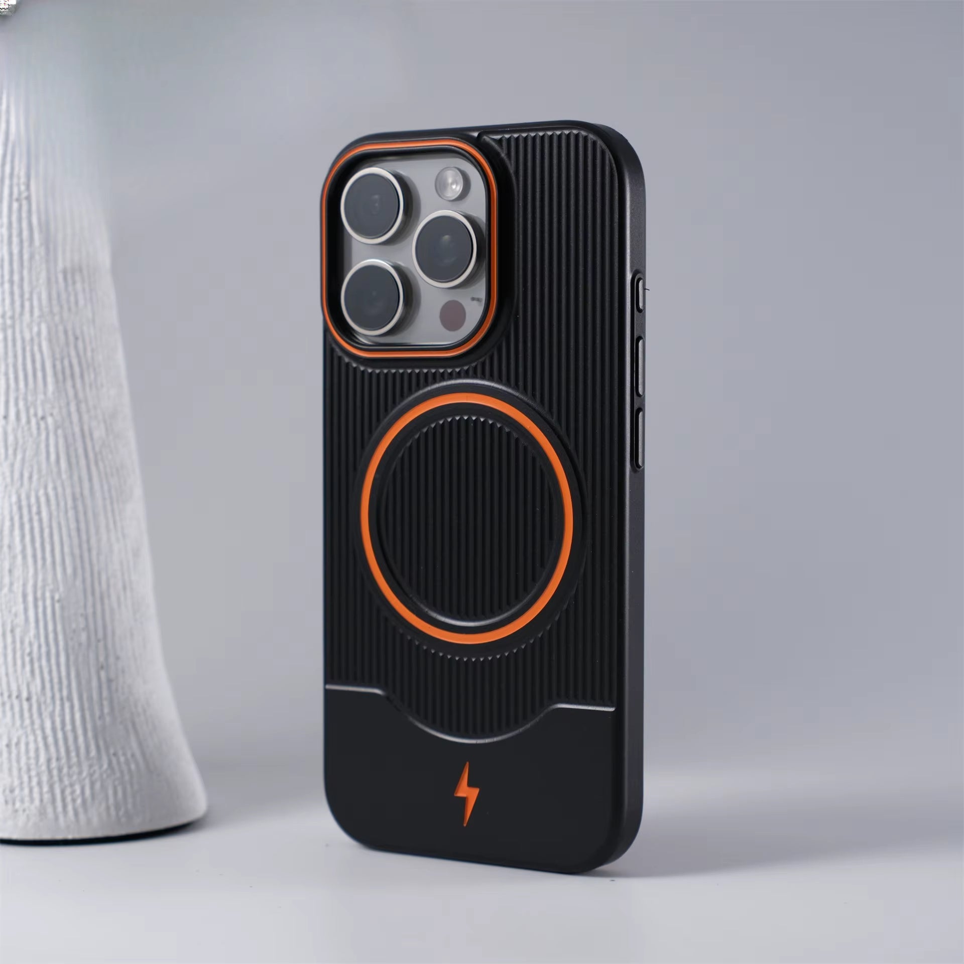 Corrugated Orange RIng Case For iPhone
