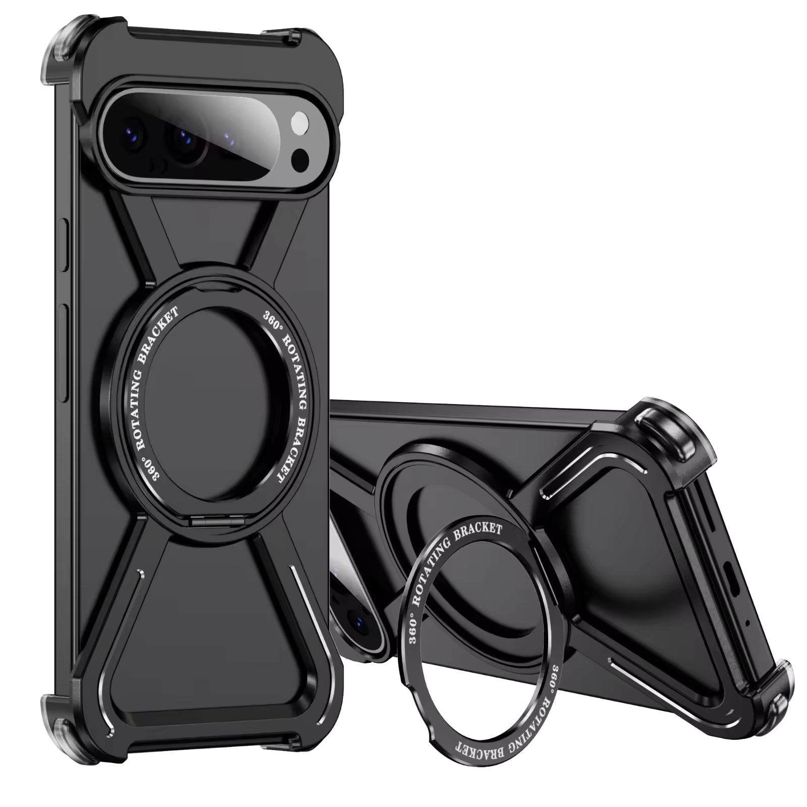 ZX Metal Case With 360 Rotating Stand For Google Pixel