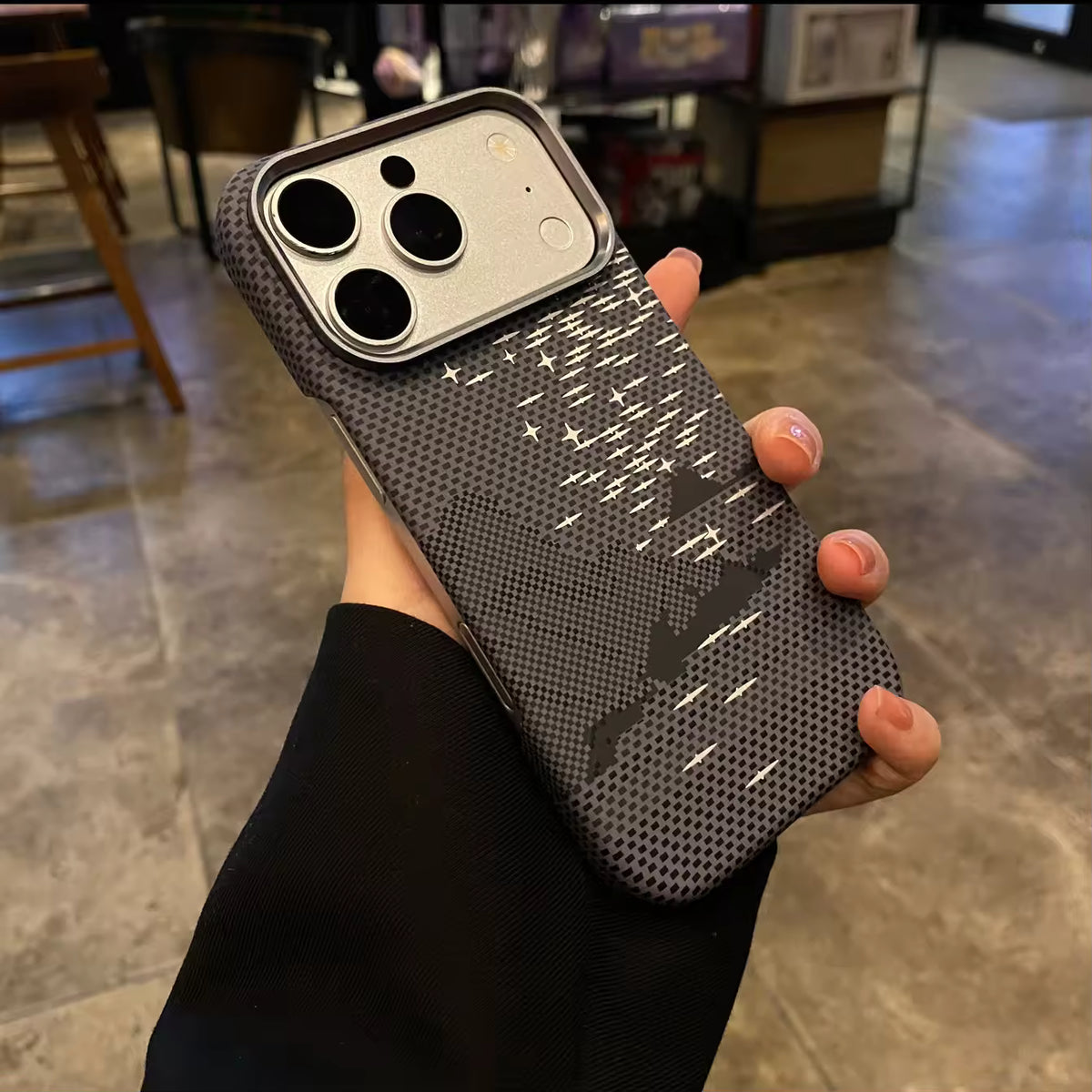 Textured Colour Magnetic Carbon Fiber Case for iPhone