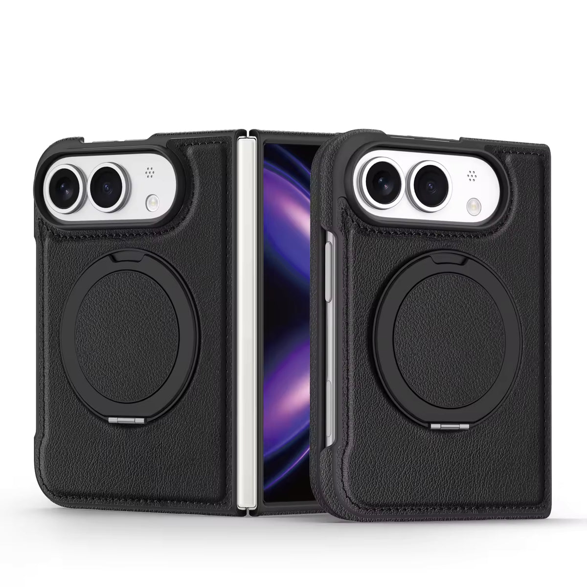Leather 360 Magnetic Stand Case for iPhone Duo