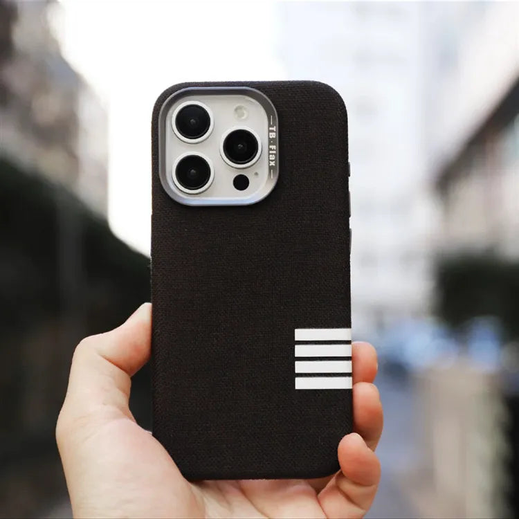 Linen Texture Finish Case For iPhone