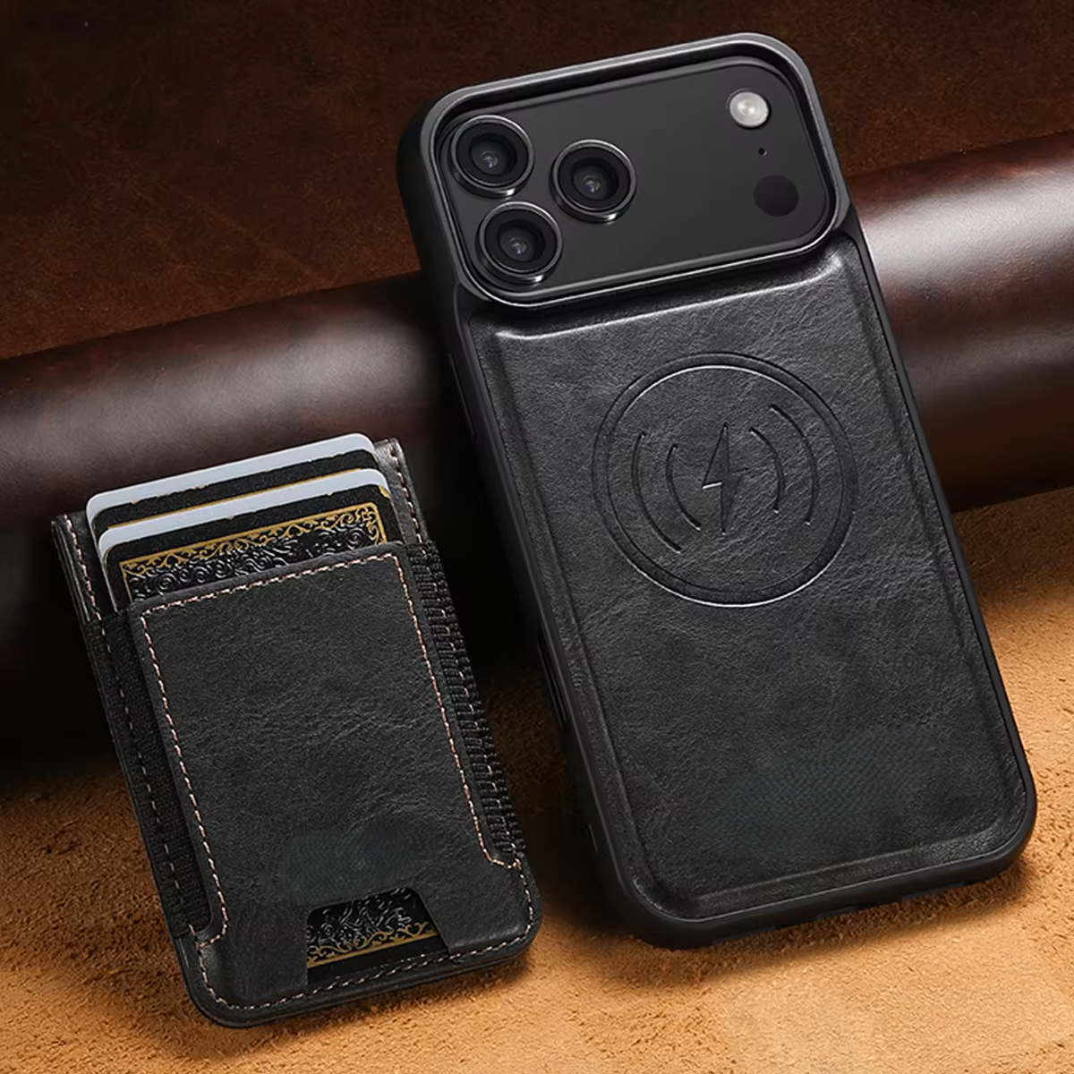 Detachable Card Holder Leather Case for iPhone