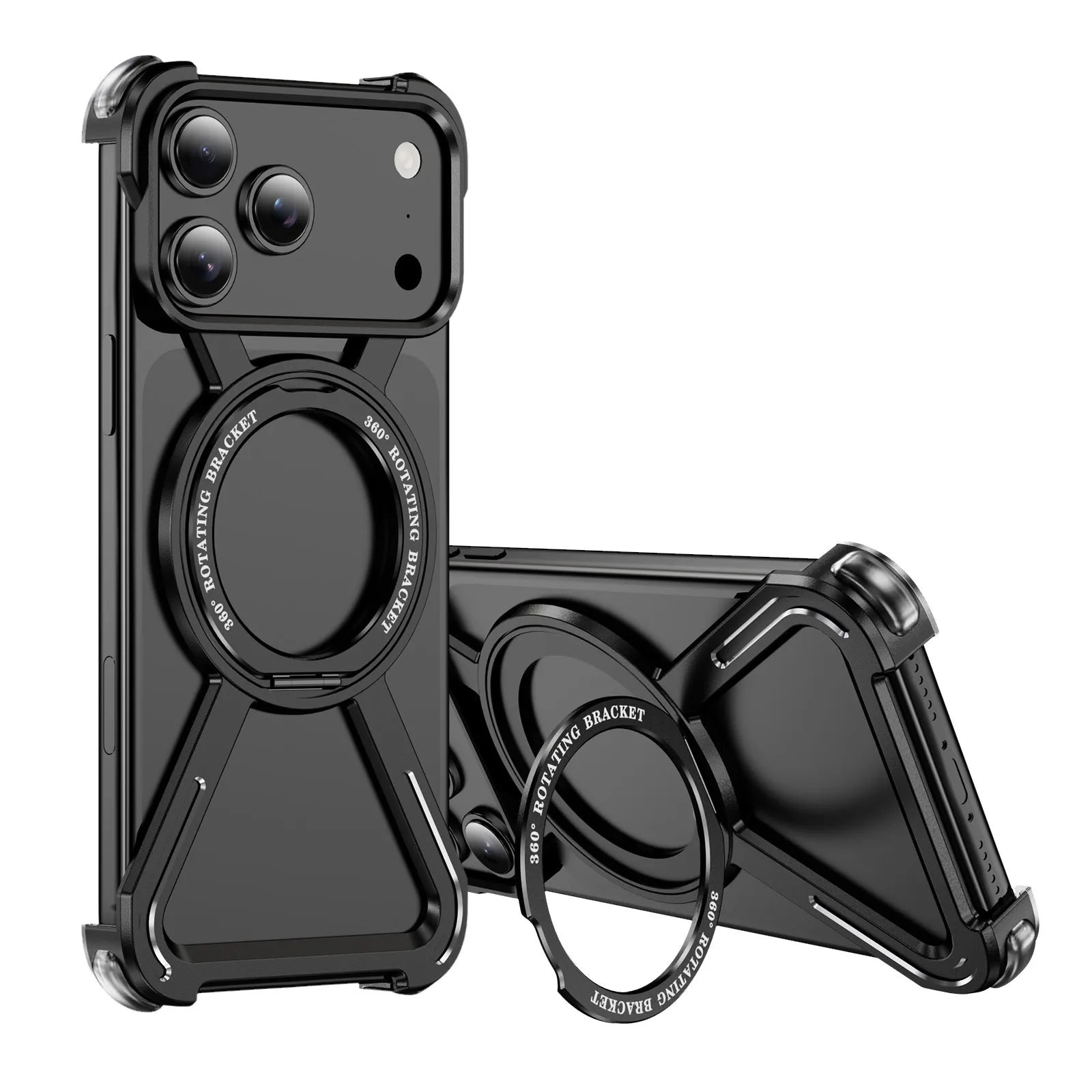 ZX Metal Case With 360 Rotating Stand For iPhone