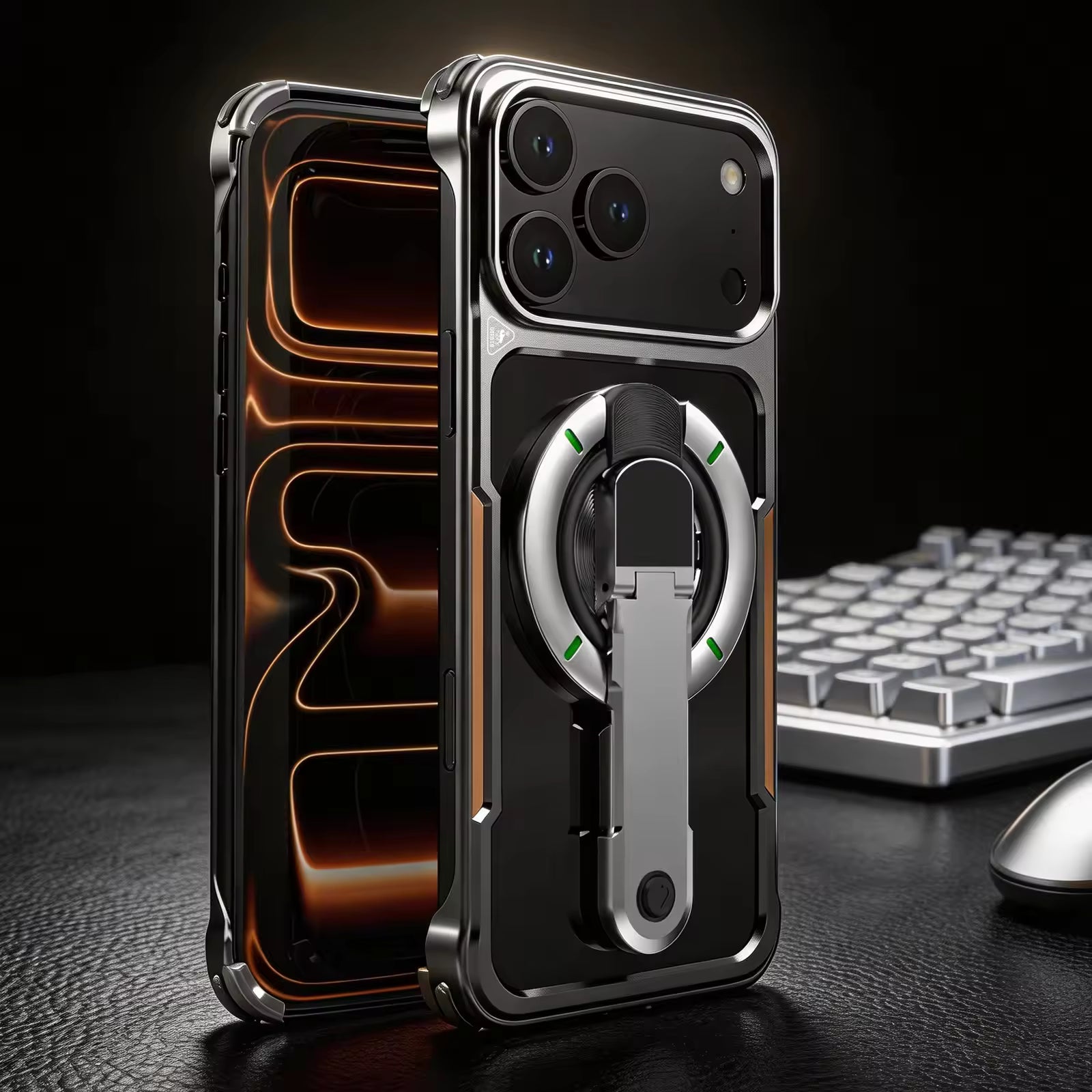 Foldable StripStand Metal Case For iPhone
