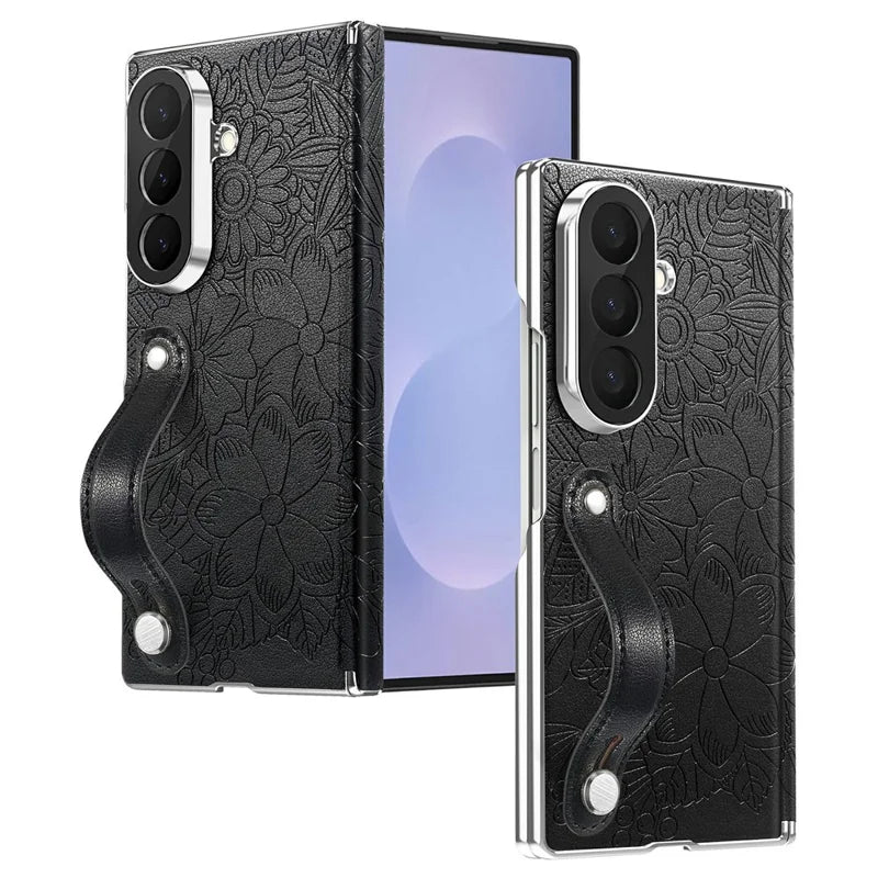 Pattern Leather Case For Samsung Fold