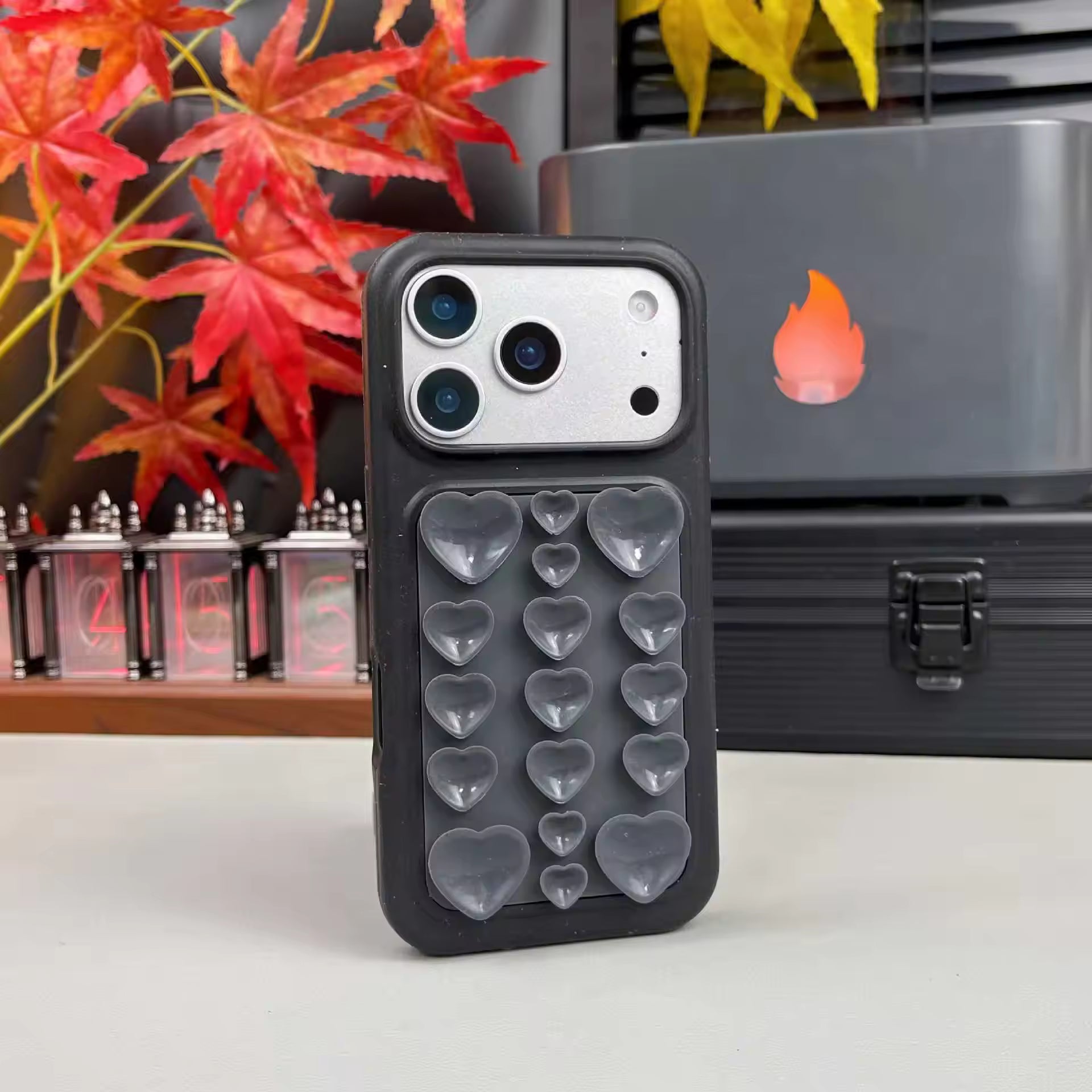 3D Heart StickyPad Case For iPhone