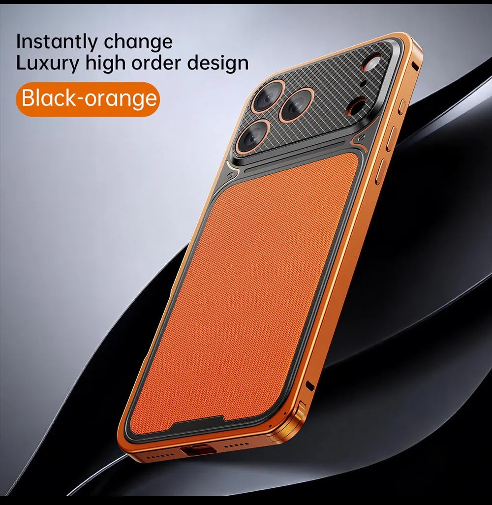 Alligator Pattern Metal Case For iPhone