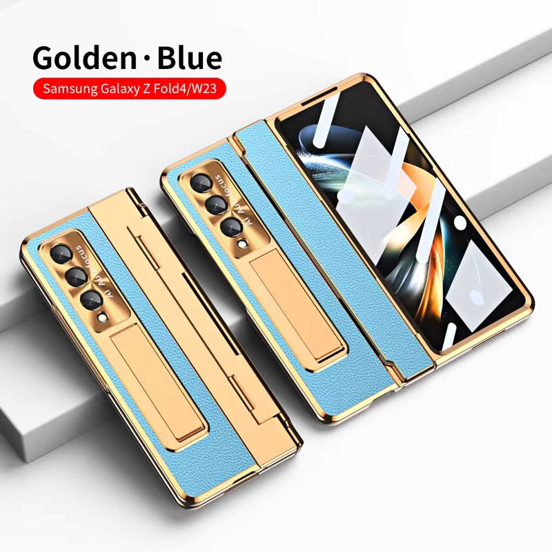LeatherHinge Case For Samsung Fold