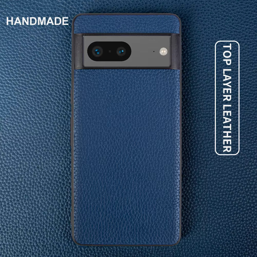 Genuine Leather Case For Google Pixel Phone (lychee pattern)