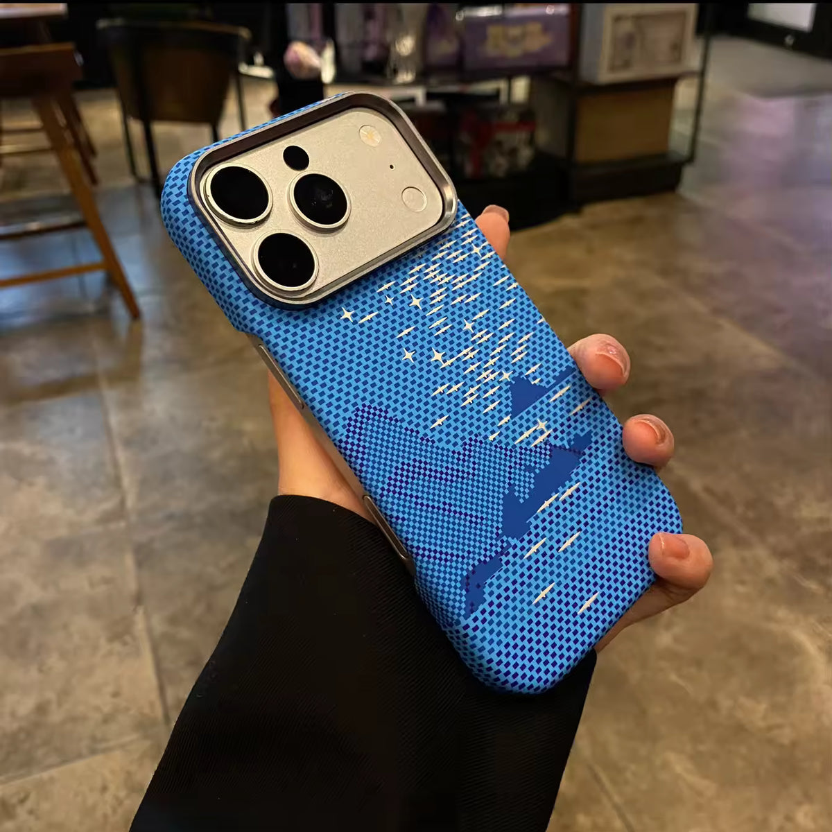 Textured Colour Magnetic Carbon Fiber Case for iPhone