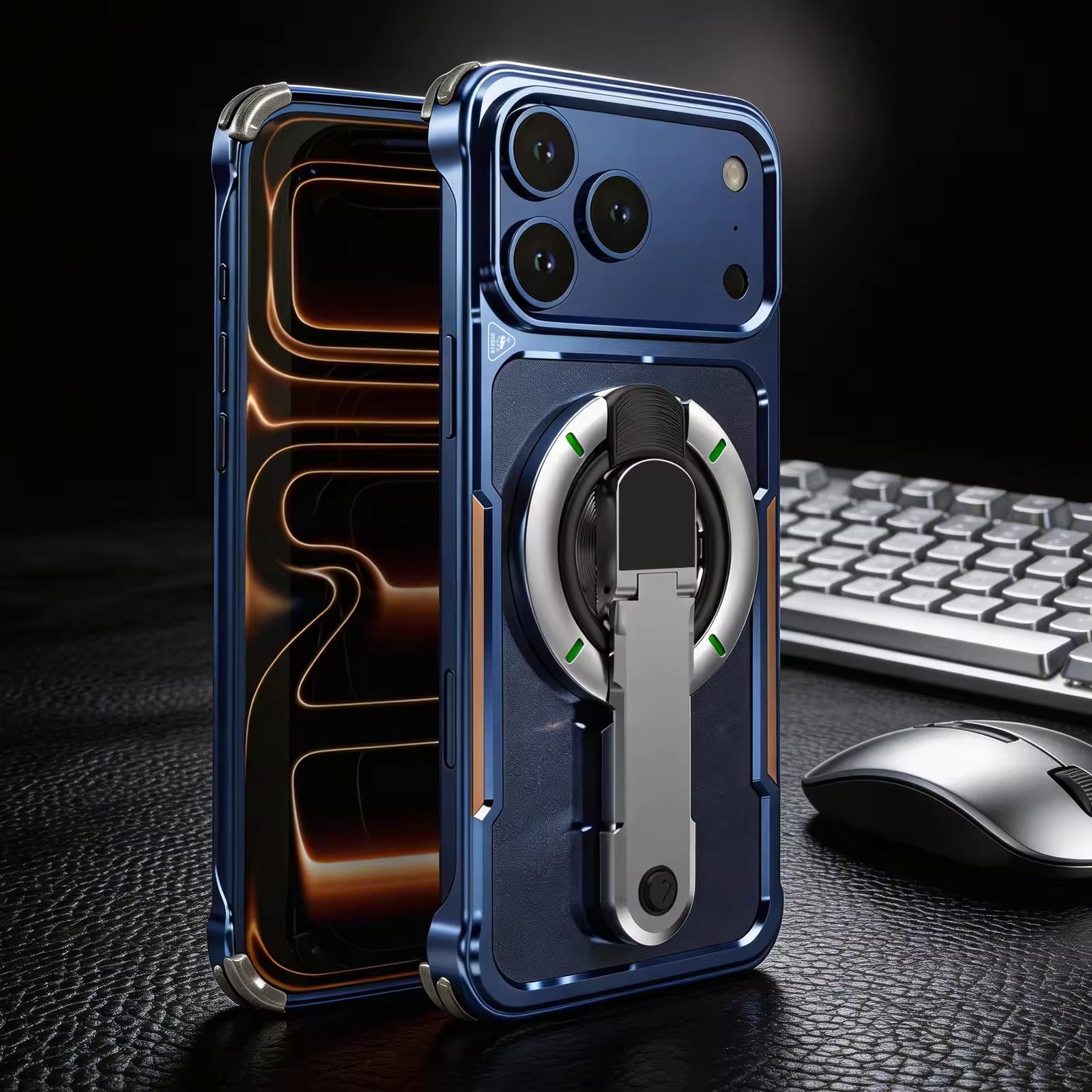Foldable StripStand Metal Case For iPhone