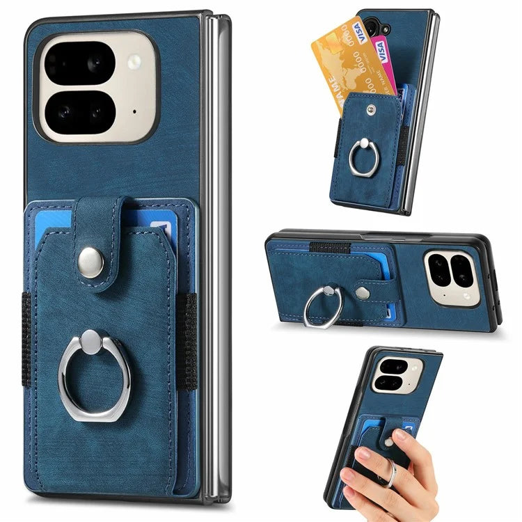 Leather+PC Non-Slip Protective Case With Card Slots For Google