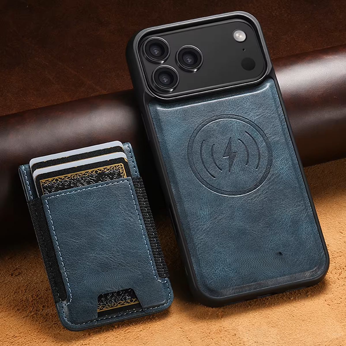 Detachable Card Holder Leather Case for iPhone
