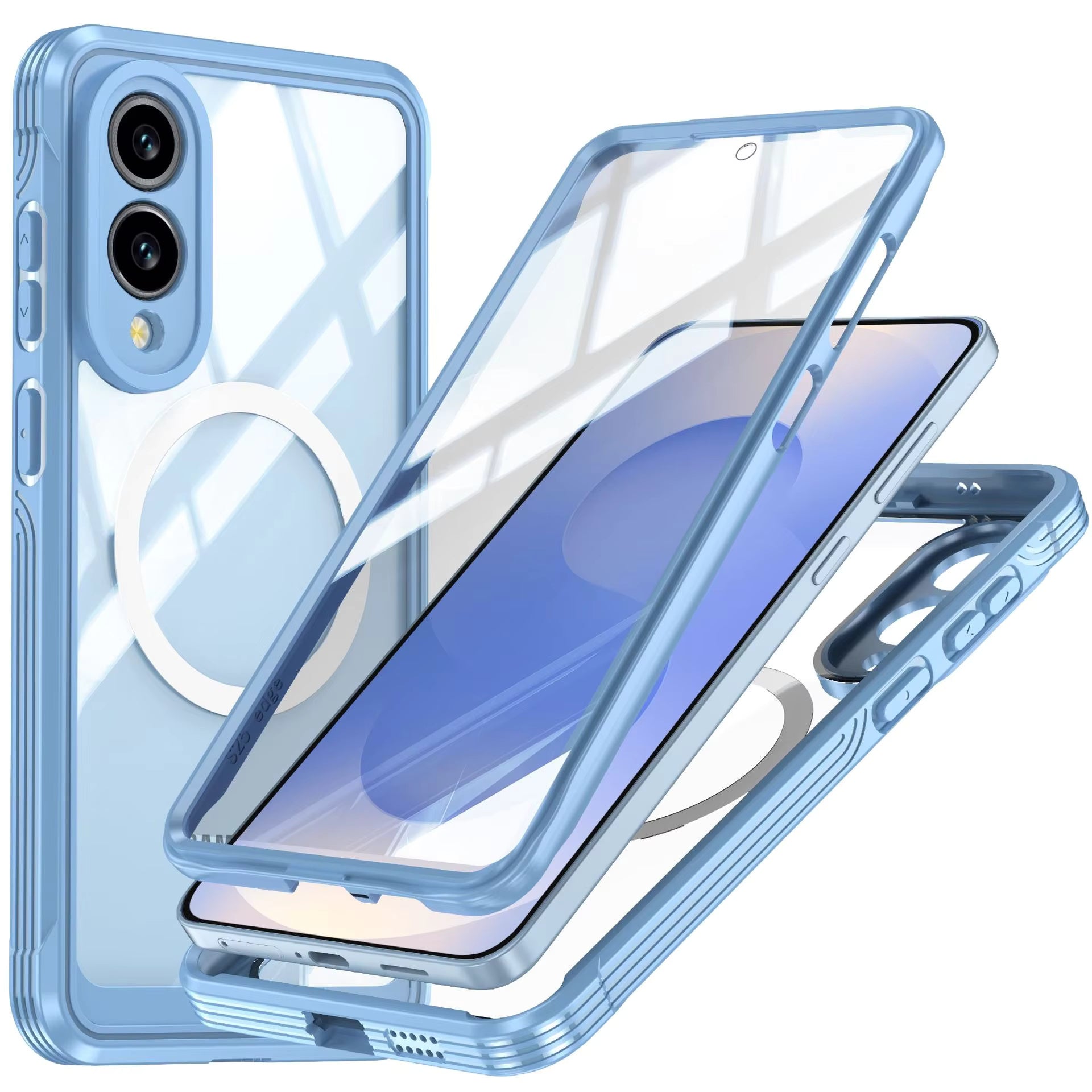 HD Clear Tempered Glass Magnetic Case For Samsung Edge